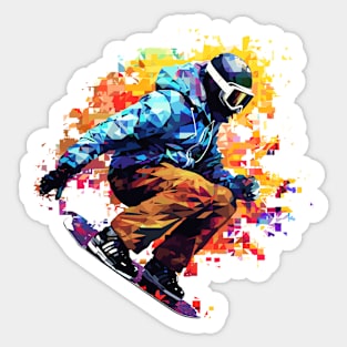 Snowboard Sport Game Champion Competition Abstract Sticker